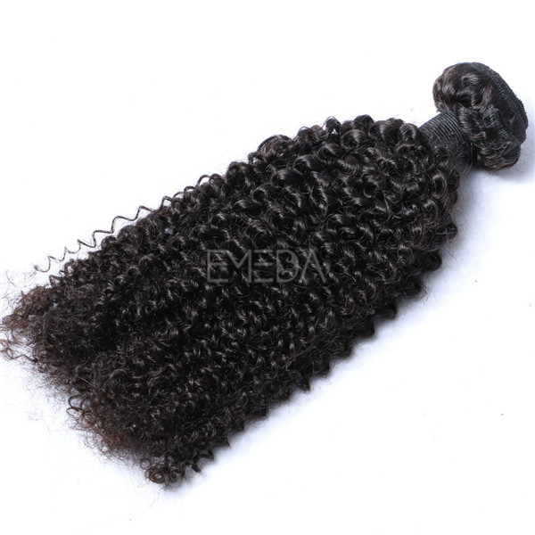 Overseas brazilian indian remi hair weave kinky curl with closure YJ231